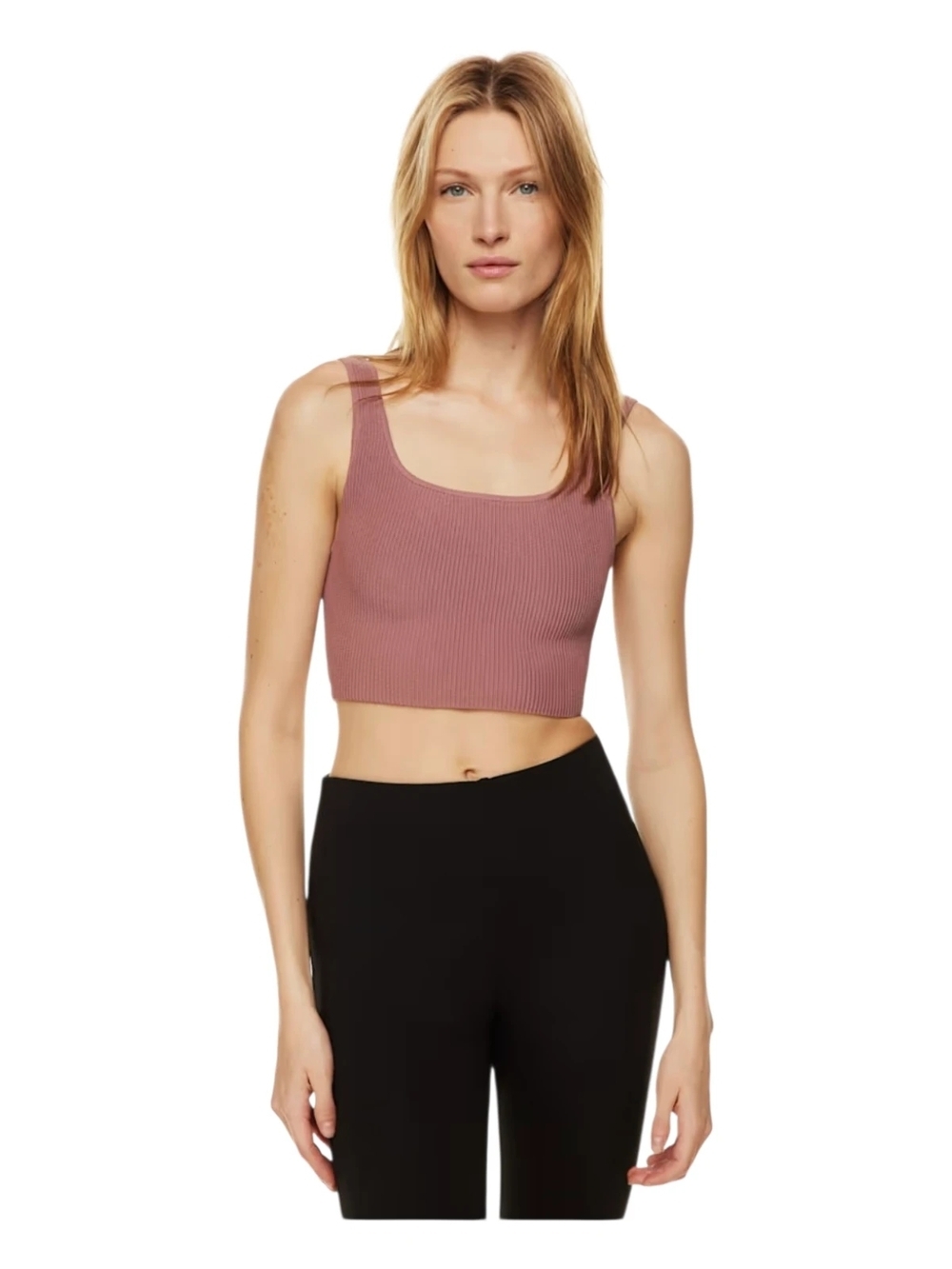 ARITZIA Babaton  Sculpt Knit Squareneck Cropped Tank